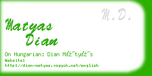 matyas dian business card